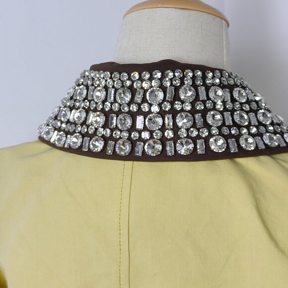 Veronica Beard Arlen Dickey Crystal-Embroidered Coated-Cotton Statement Coat - Picture 7 of 14